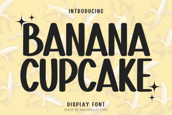 Banana Cupcake Font for Creative Design