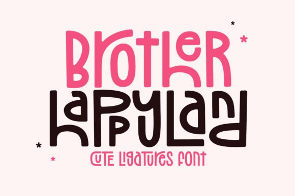 Brother Happyland: A Fun and Cute Display Font for Creative Projects