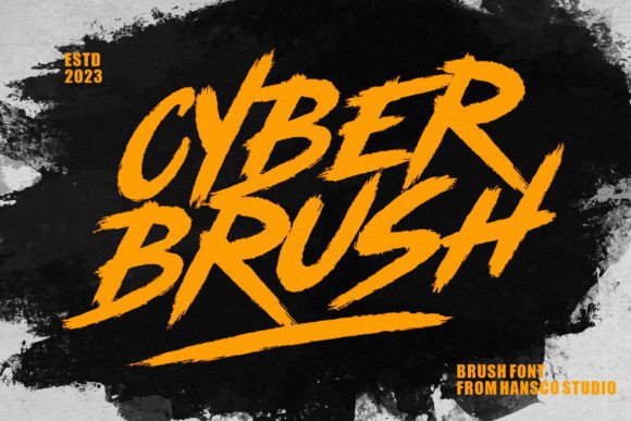 Cyber Brush Font: Bold, Rough, and Unapologetically Unique