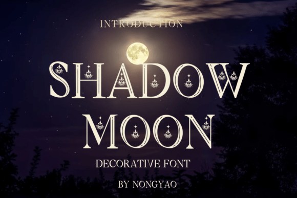 Shadow Moon: A Versatile Decorative Font for Creative Projects