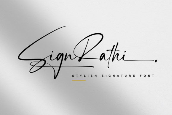 Sign Rathi: A Cursive and Thin Lettered Script Font
