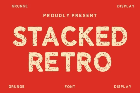 Stacked Retro: A Bold Grunge Display Font for Modern Design