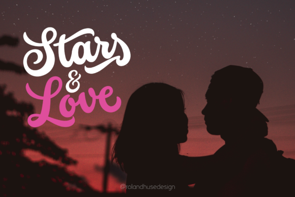 Stars Love: A Bold, Cursive Brush Calligraphy Font